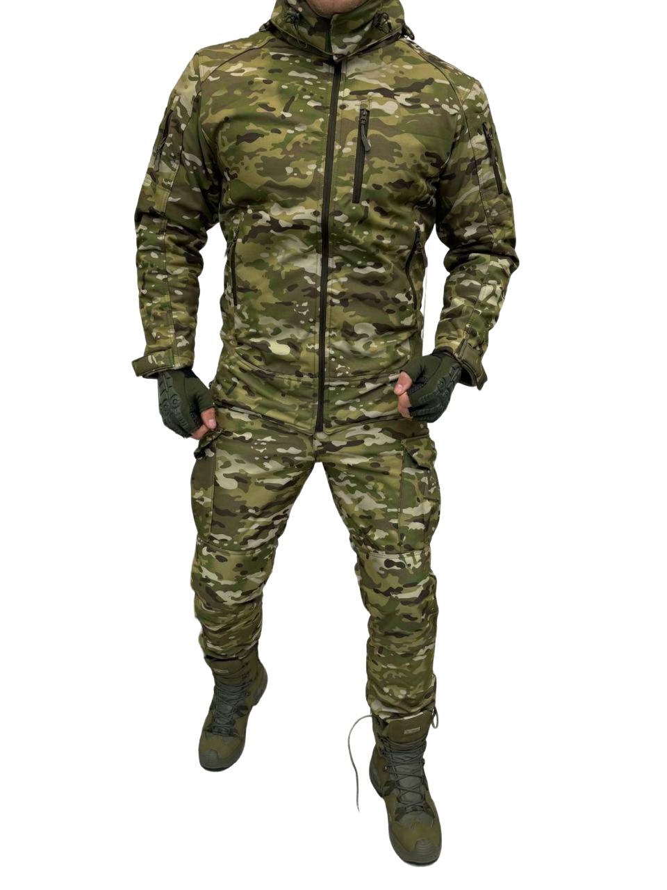 Костюм куртка + штаны Elite Soft Shell зима S Камуфляж (9861810)