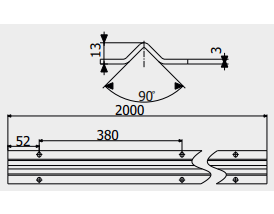 Профіль Roll Grand Дельта оцинкований для відкатних і підвісних воріт вагою до 400 кг 2 пог. м куточок - фото 2 Профіль Roll Grand Дельта оцинкований для відкатних і підвісних воріт вагою до 400 кг 2 пог. м куточок - фото 2
