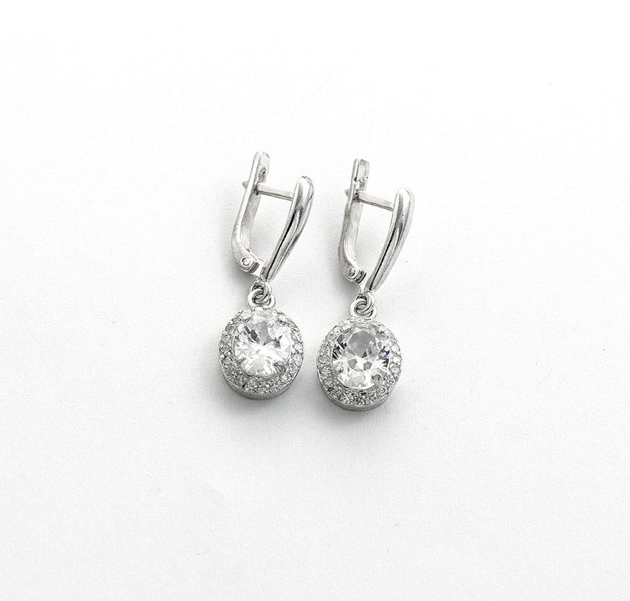 Серьги серебряные висячие с камнями Maxi Silver 7965 (87965)