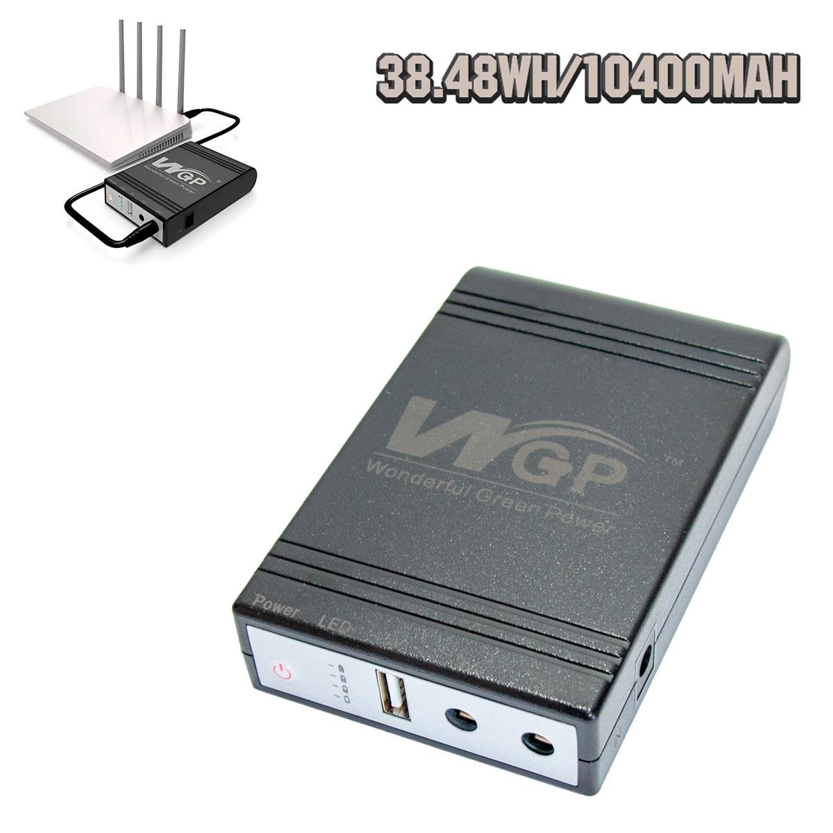 Источник бесперебойного питания для роутера Mini DC UPS WGP103-5912 38,48W/h 10400 mAh Черный (1010658-Black) - фото 6