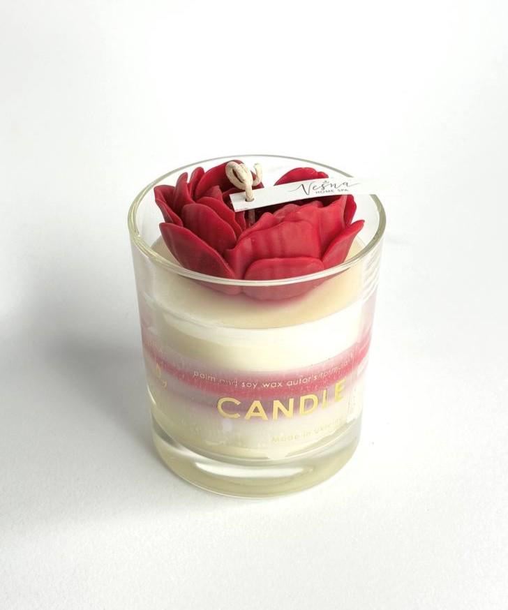 Аромасвічка Vesna Home SPA Теплий бордо з півонією 200 мл (23163614)