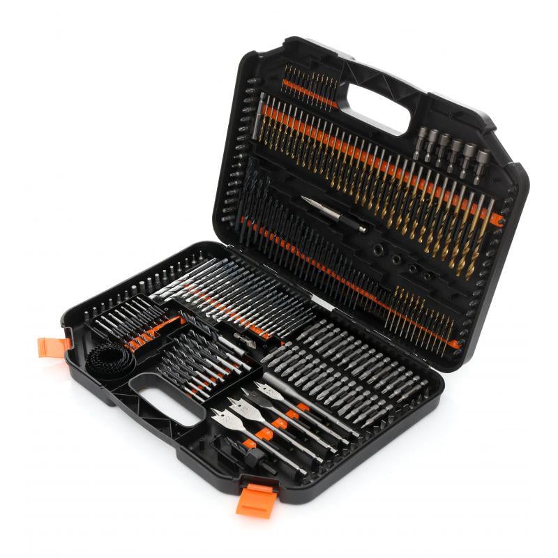 Набір свердл та біт Kraft&Dele KD999 в пластиковій валізі 246 шт.