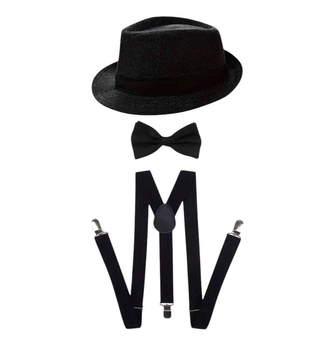 Набір аксесуарів джентельмена No 8 капелюх/підтяжки/метелик (2611404094)