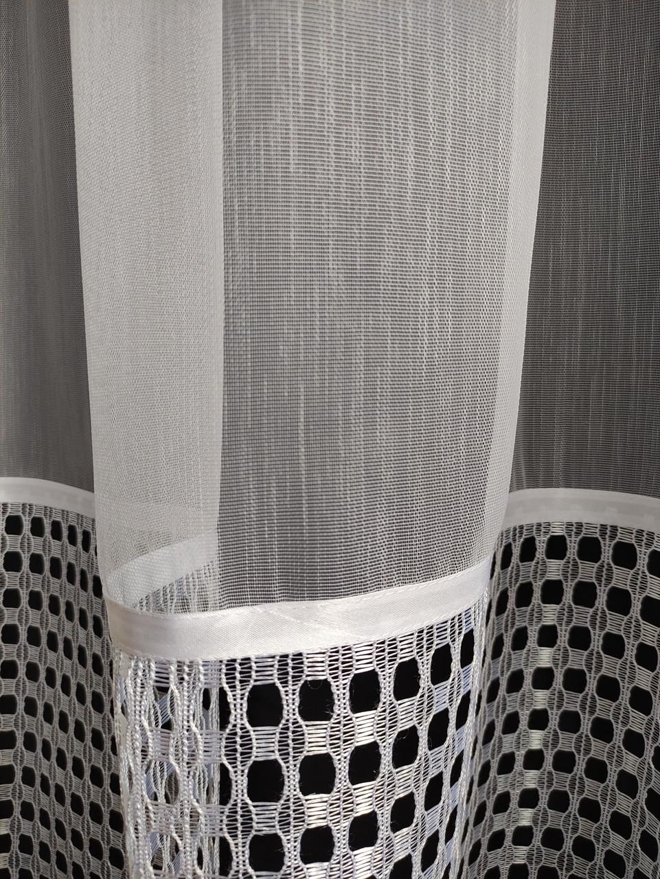 Тюль на окно 280х180 см Белый - фото 2