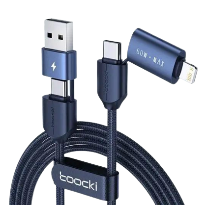 Кабель Toocki 4в1 USB/Type C + Type C/Lightning 1 м (12111909)