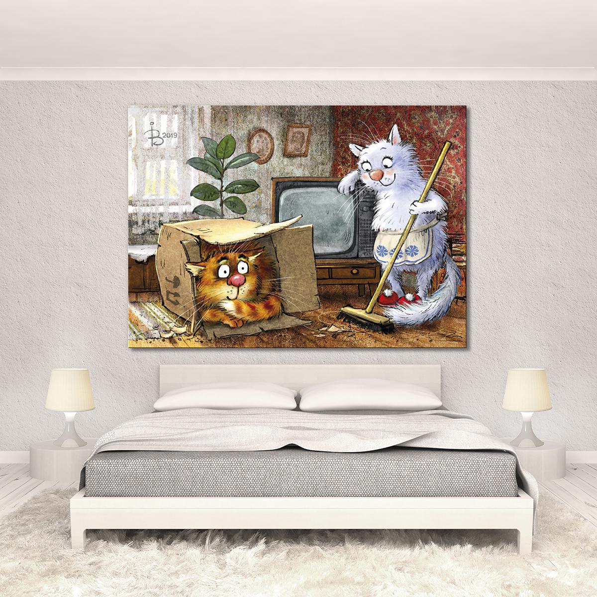 Модульная картина Телевизор 1 модуль размером 60x90 см (_rinaz_20192151)