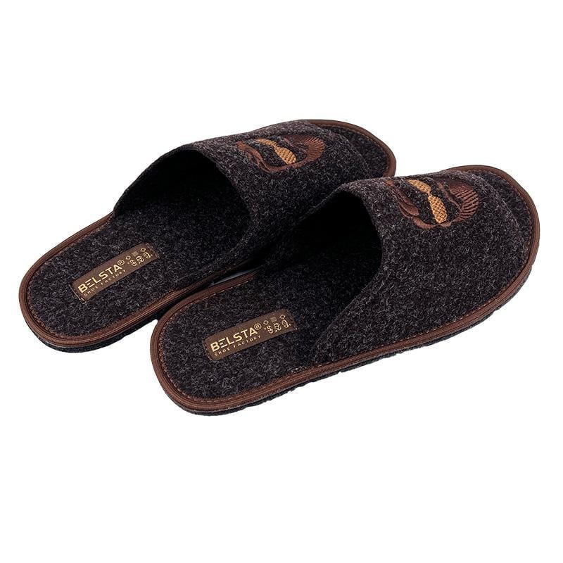 Тапочки комнатные мужские 2202-3 p. 44 28-28,5 см Коричневый - фото 4