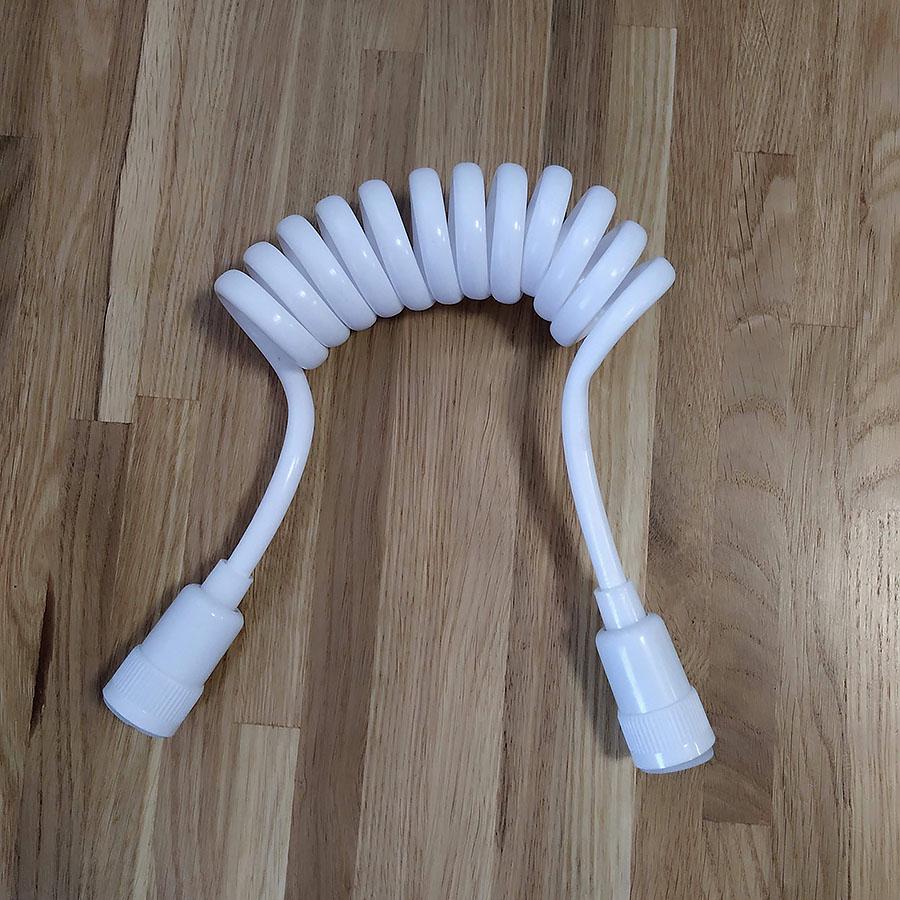 Шланг для гигиенического душа Yuyao DHX001 спиральный 1,5м Белый (1597) - фото 3