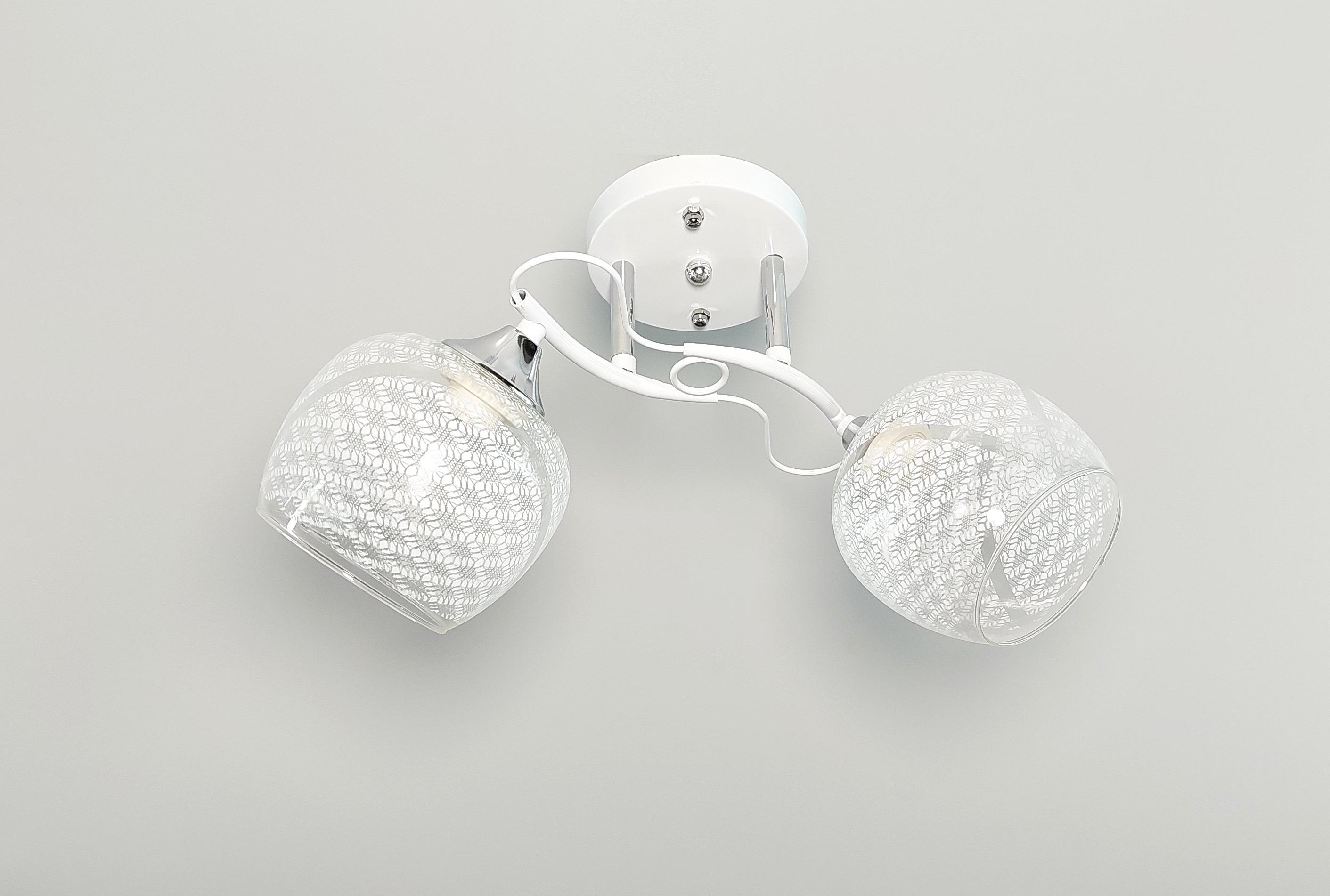 Люстра потолочная 3049/2 на 2 плафона Белый