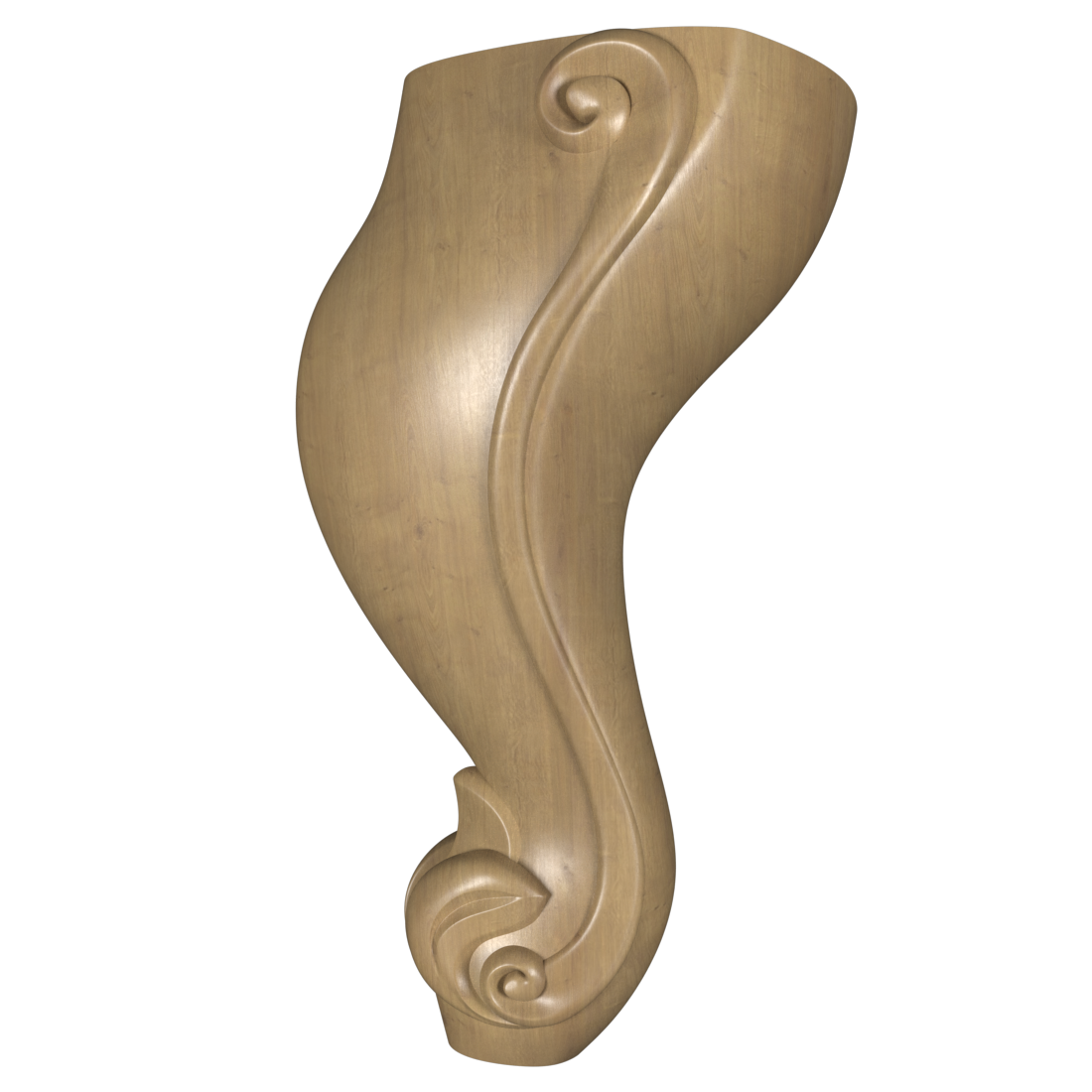 Ніжка для меблів дерев'яна N150-40 з різьбленням Дуб Ясень (25590888)