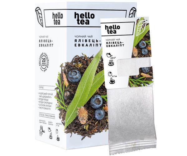 Чай Hello Tea Можжевельник-эвкалипт 20 шт. - фото 1 Чай Hello Tea Можжевельник-эвкалипт 20 шт. - фото 1