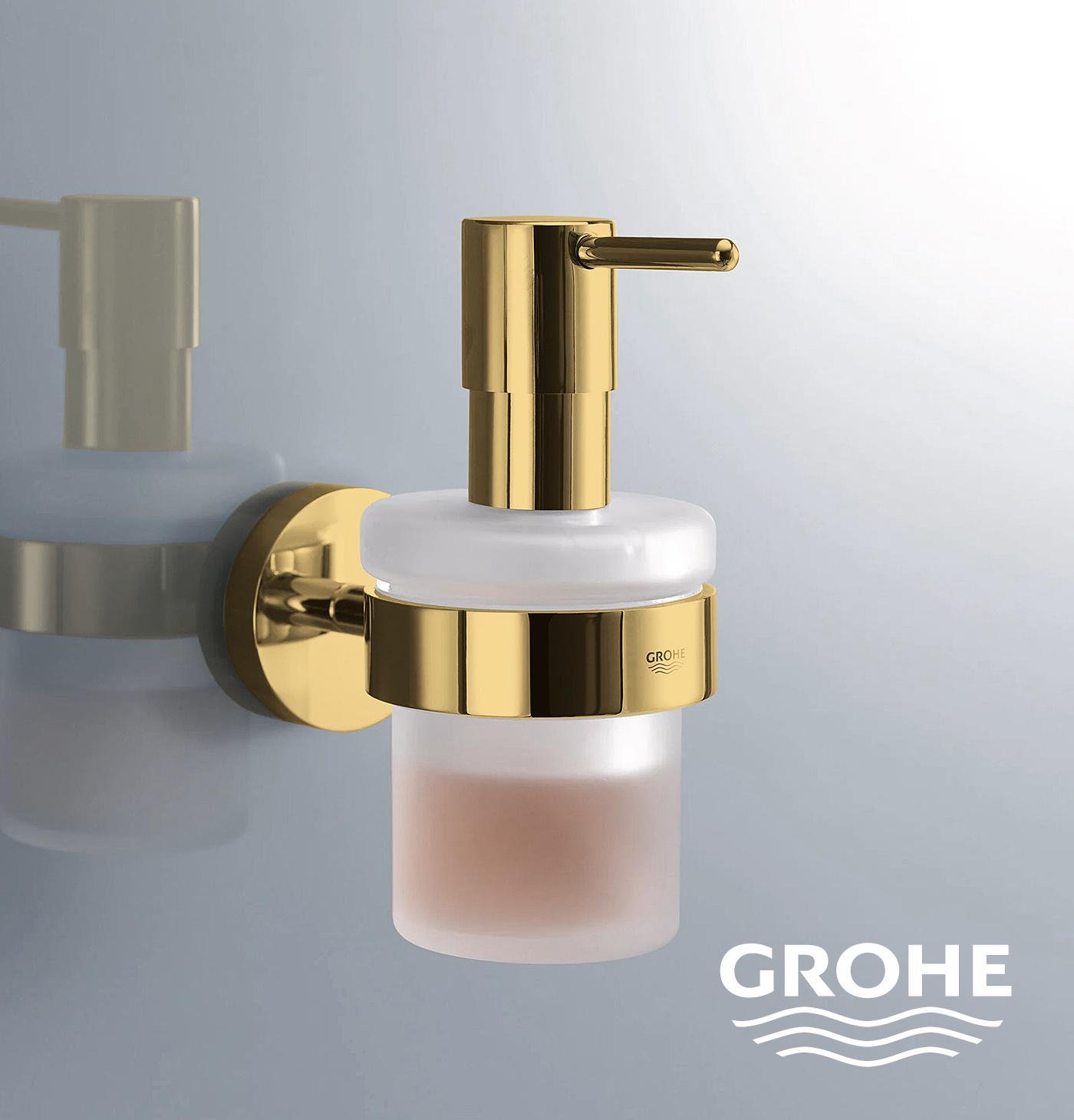 Дозатор для рідкого мила Grohe Essentials 40394GL1 настільний 160 мл Золотий (131329) - фото 3