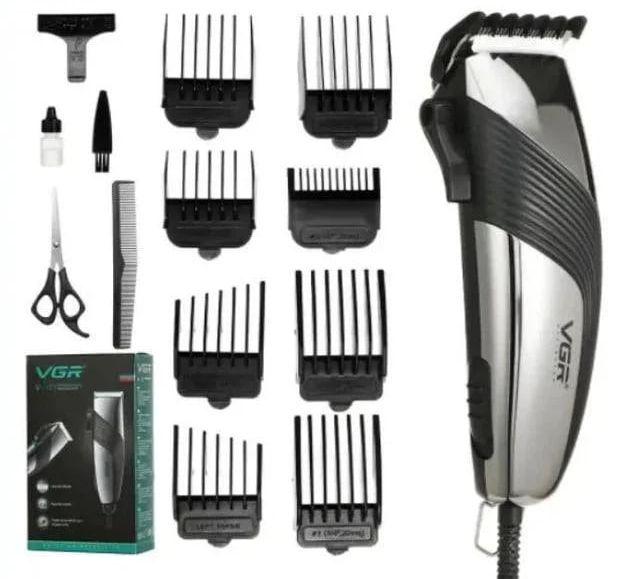 Машинка для волосся професійна VGR V-121 з насадками з тримером для бороди (2911959323)