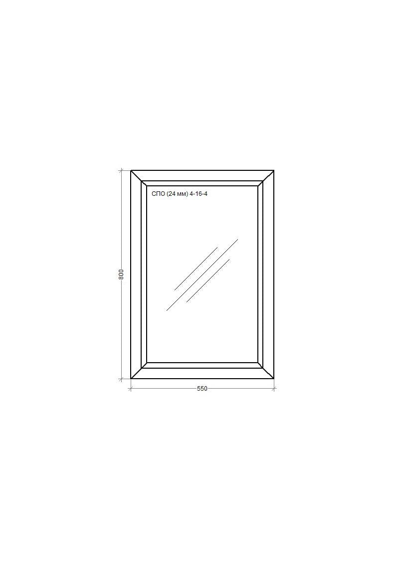Окно металопластиковое WDS Miroplast глухое 550х800 мм (M.0.24.55.80 ) - фото 2 Окно металопластиковое WDS Miroplast глухое 550х800 мм (M.0.24.55.80 ) - фото 2
