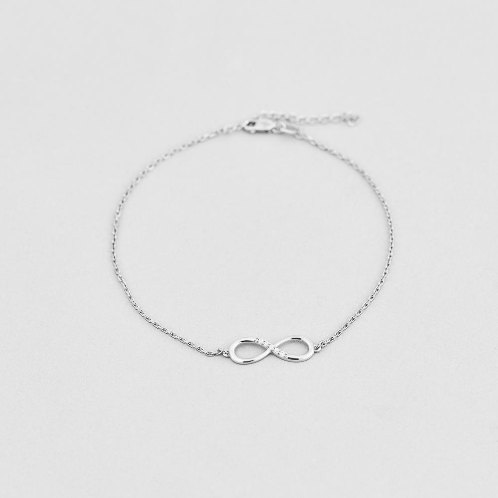 Браслет серебряный на ногу Minimal Изящная Бесконечность (4707р)