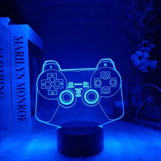 3D светодиодный ночник для игровой комнаты Gamepad