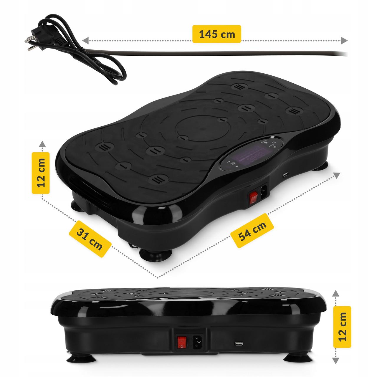 Виброплатформа для тренировок 4fizjo Ultra+ с пультом и эспандерами Black (P-5905973402873) - фото 3