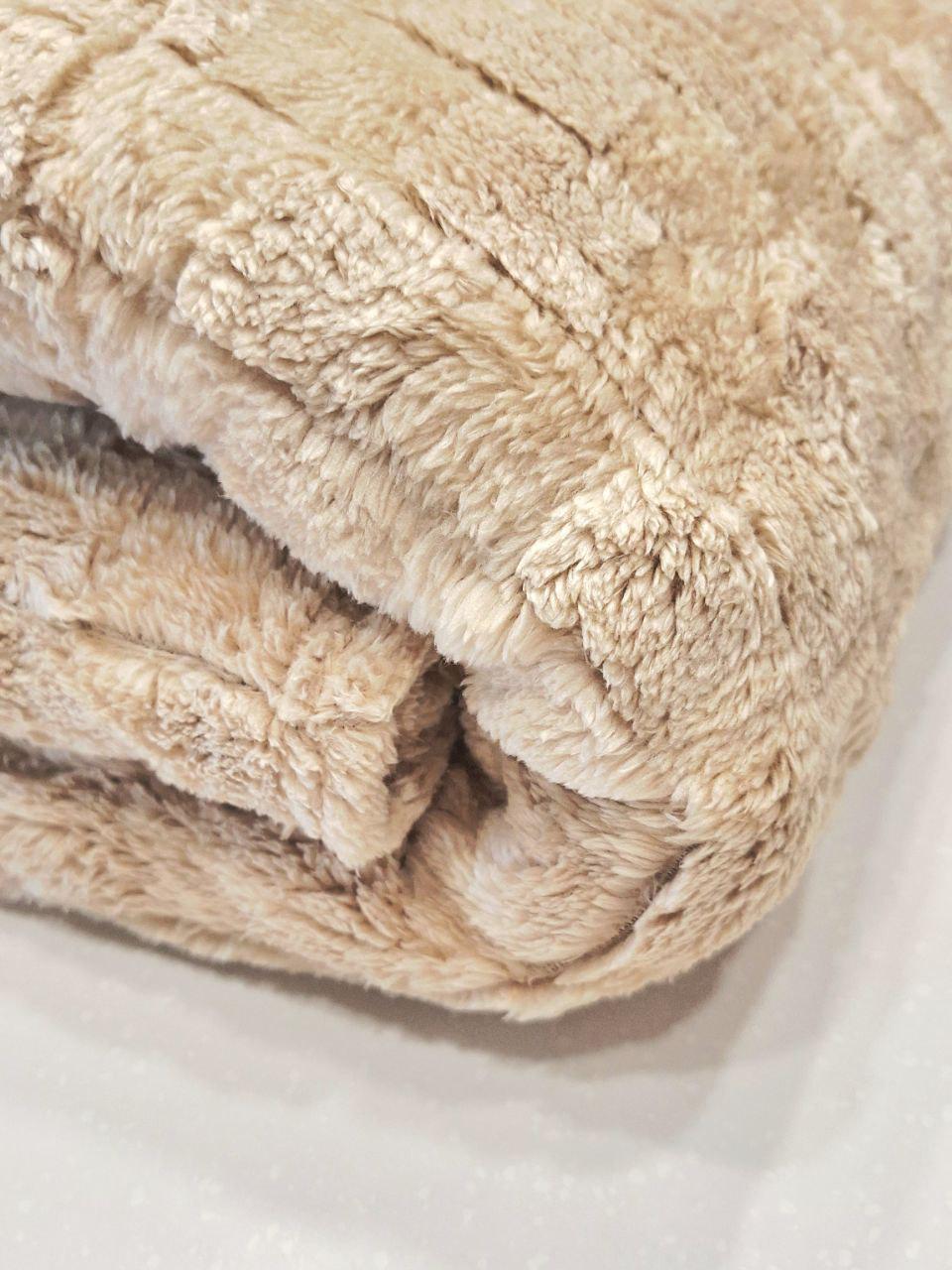 Плед флисовый полуторный Colorful Home Мозаика 150x200 см Бежевый (1257) - фото 3 Плед флисовый полуторный Colorful Home Мозаика 150x200 см Бежевый (1257) - фото 3