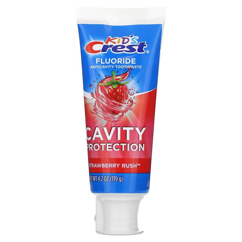 Зубна паста Crest Kids Fluoride Anticavity Toothpaste For Ages 2 Strawberry Rush 119 г - фото 2