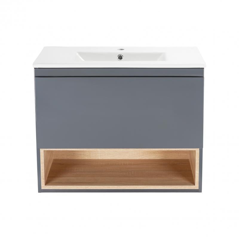 Тумба подвесная с умывальником Qtap Robin QT1372TPВ7002GWO (363682)