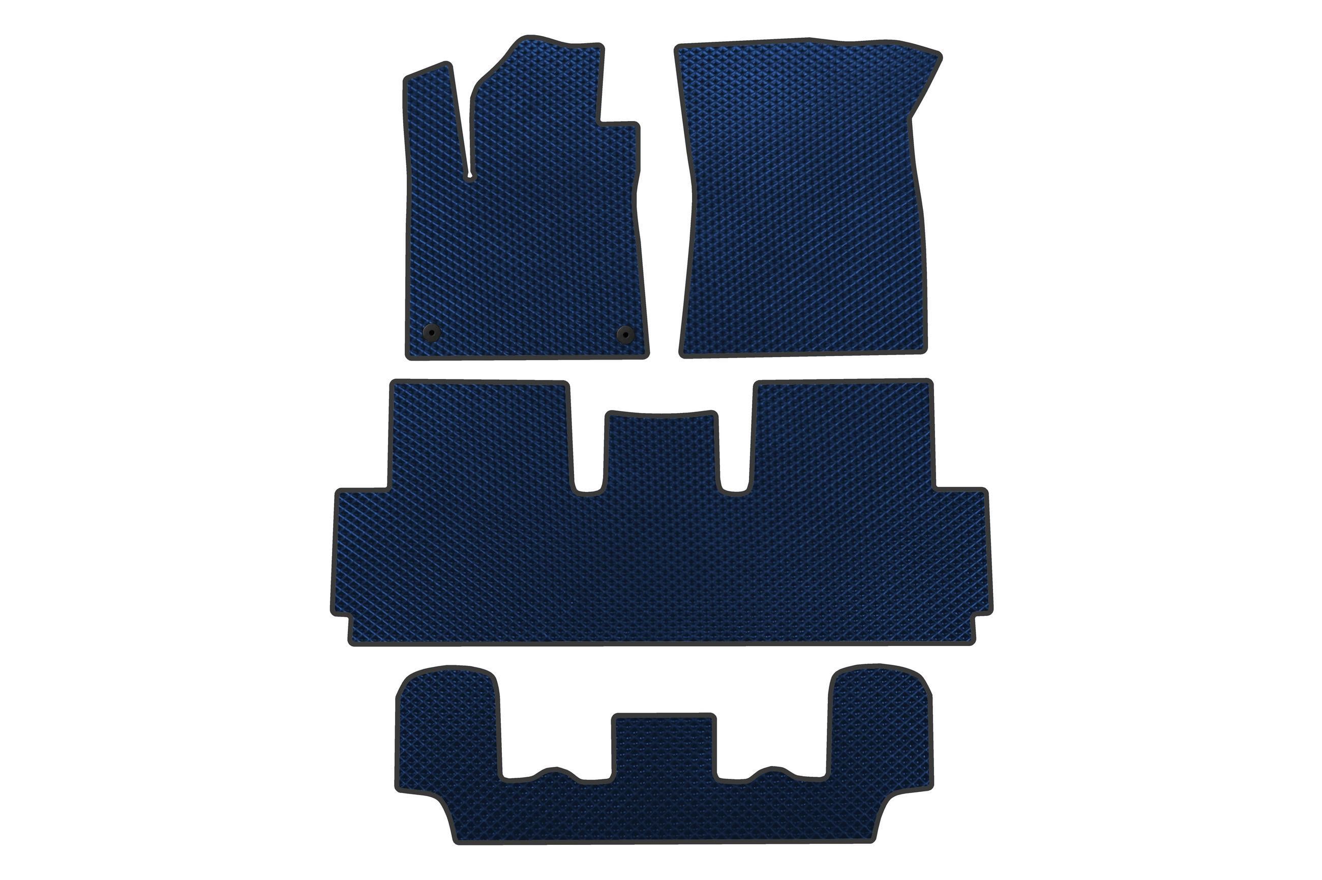 Коврики автомобильные 3 ряда Digital Designs EVA для Grand для Citroen C-4 Picasso 2013-2022 гг. этилвинилацетат Синий (186028)