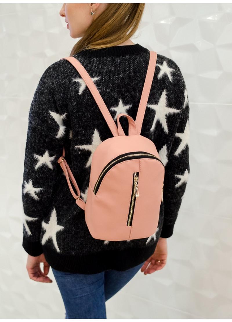 Женский маленький рюкзак Sambag Mane MQG Пудровый (18225006)