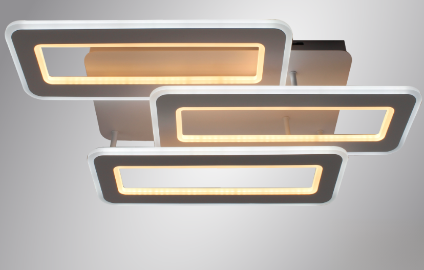 Люстра управляемая светодиодная TRIPLEX DOUBLE 3L APP 110W 650x370x140 мм White