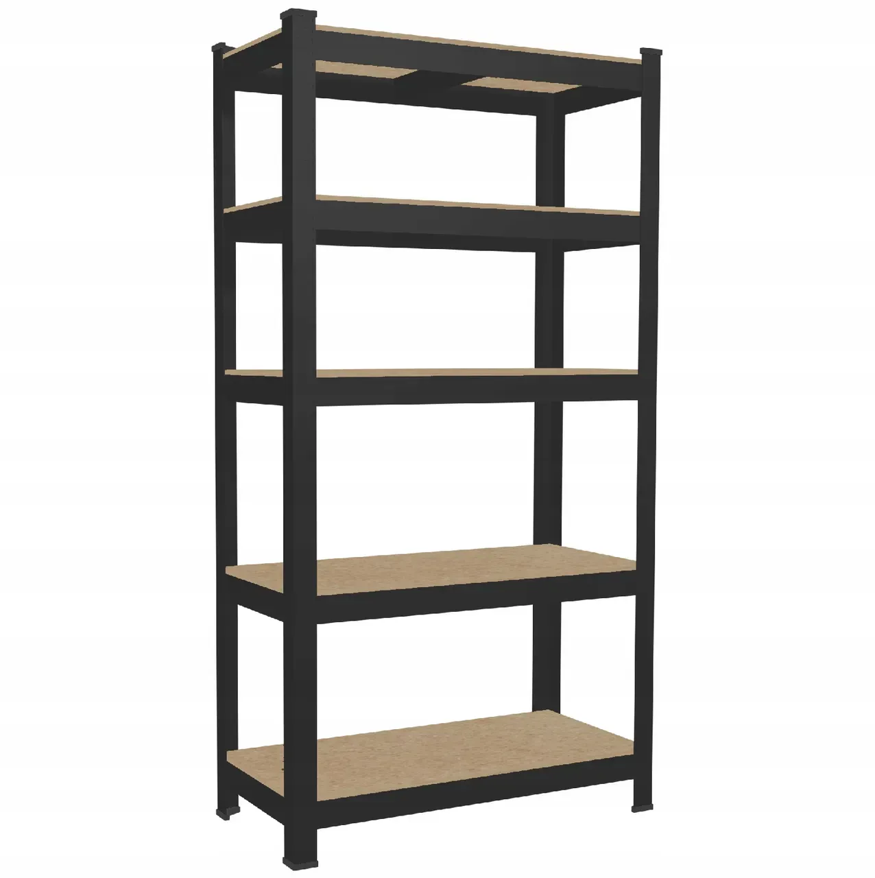 Стелаж металевий розкладний 5 полиць 180х90х40 см Чорний (GWI7392 7)