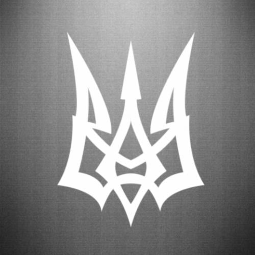 Наклейка Герб України 18,8x25 см Білий (21559302)