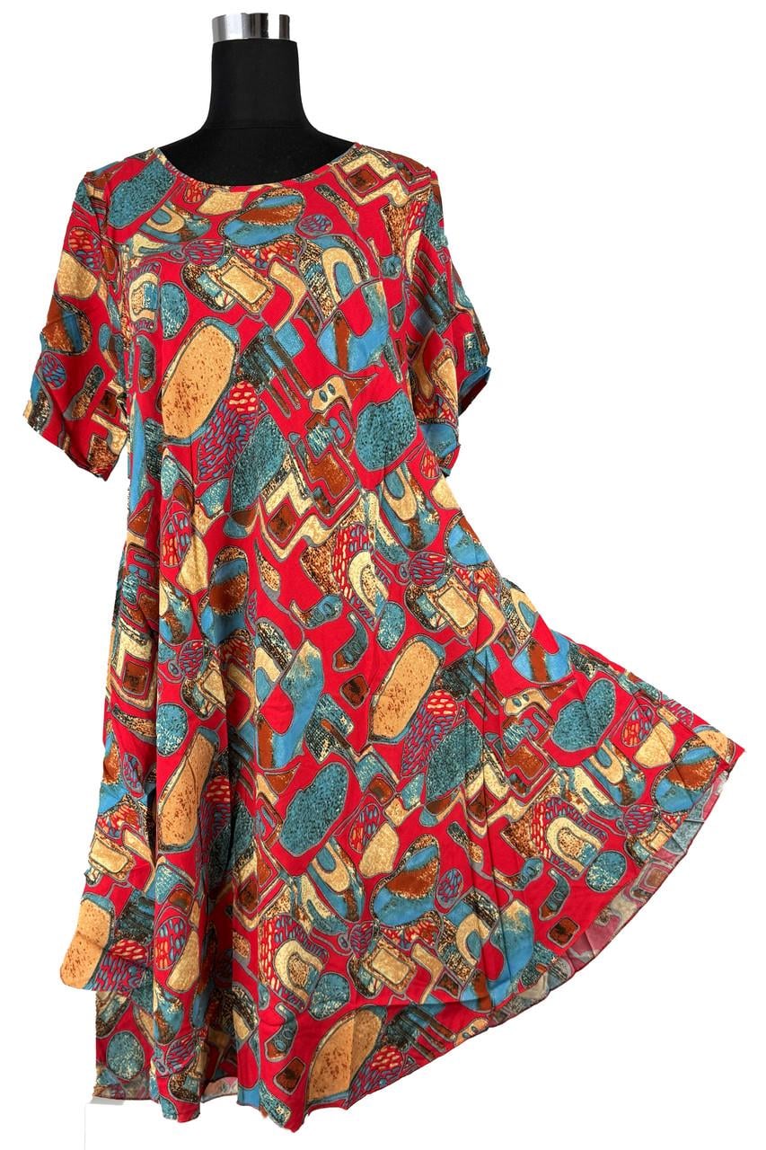 Сукня жіноча літня довга 2XL Різнокольоровий (2603489789)