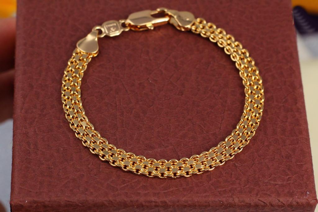 Браслет Xuping Jewelry Бисмарк 19,5 см х 6 мм Золотистый (2019135043)