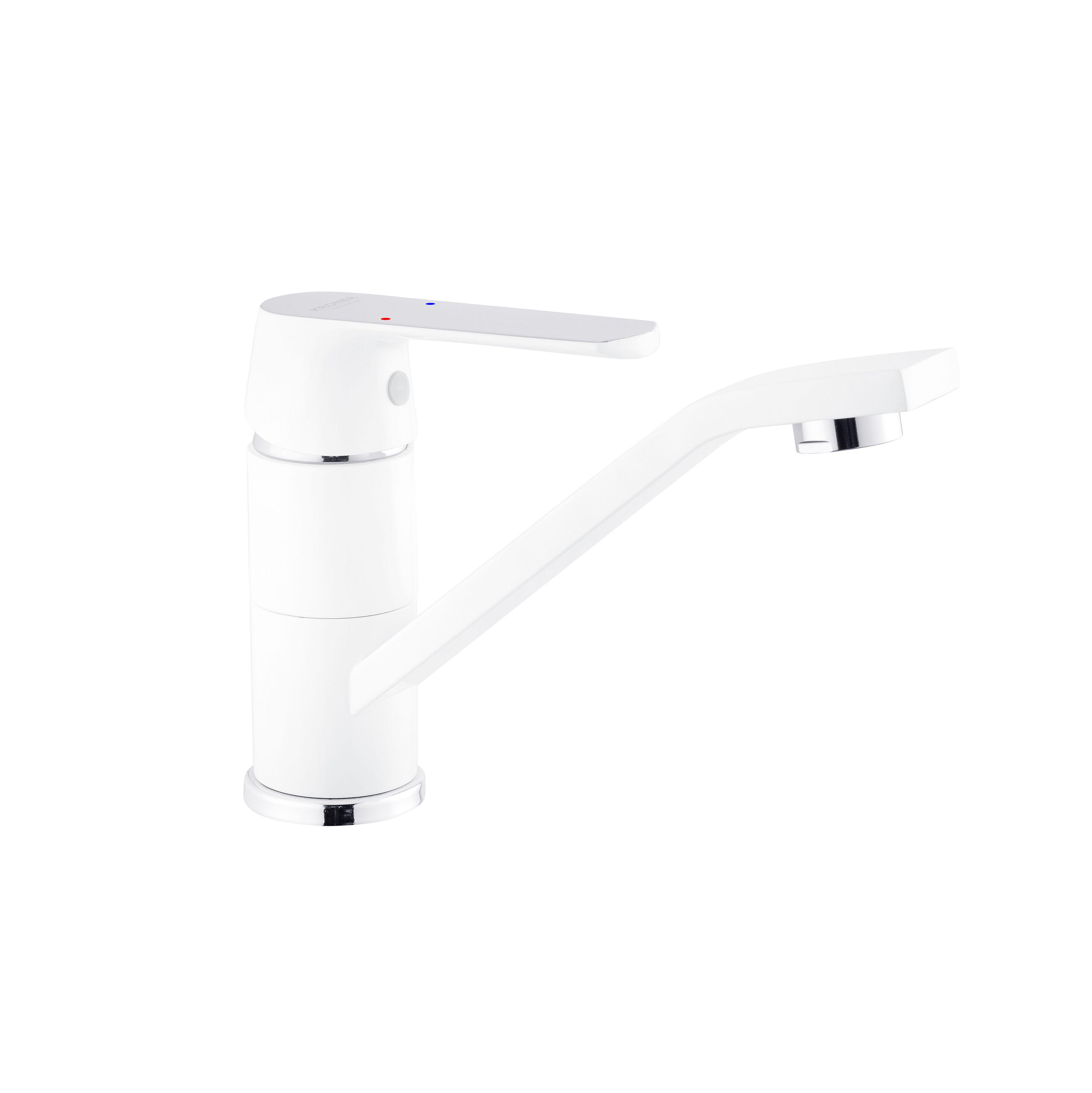 Смеситель для умывальника KRONER Armada-W011 CV024324 однорычажный Белый (136391)