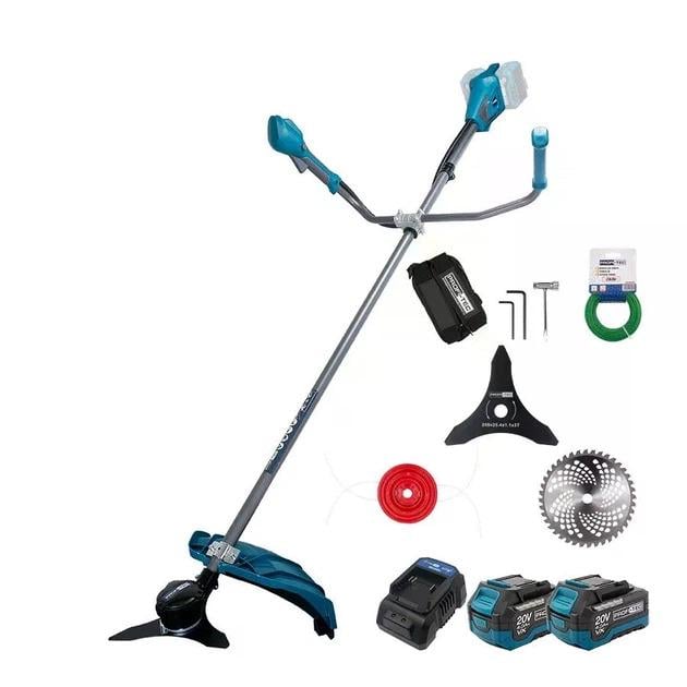 Триммеры садовый аккумуляторный PROFI-TEC PGT4540 40В 2х20В с ножом/диском/волосением/2 аккумулятора 4 Ач/зарядным устройством (LO-06477)