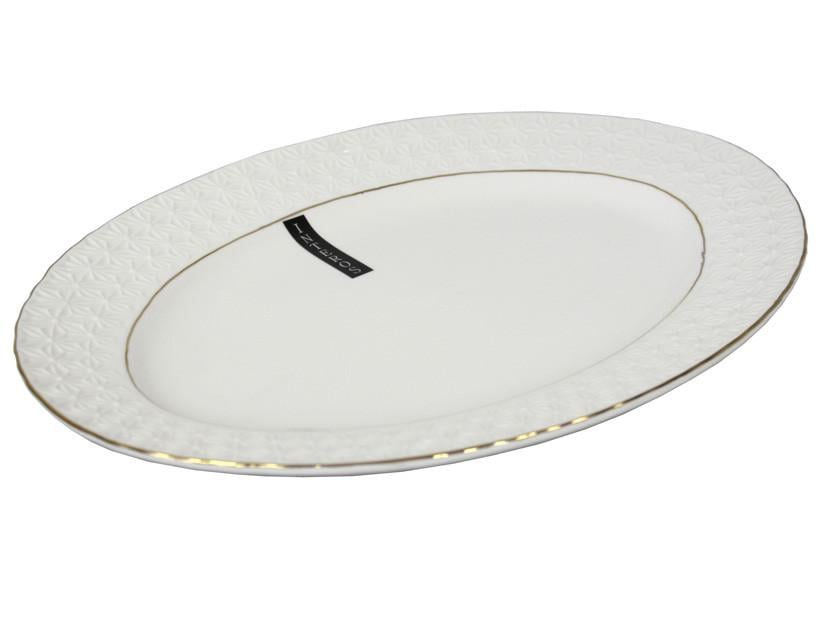 Тарелка фарфоровая овальная Interos Снежная Королева 20 см Белый (223121-А) Тарелка фарфоровая овальная Interos Снежная Королева 20 см Белый (223121-А)