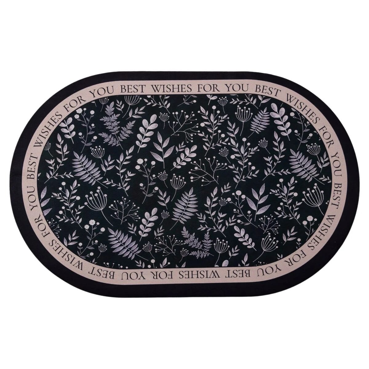 Коврик диатомитовый Botanic овальный 58х38 см Черный (HP-42-54)