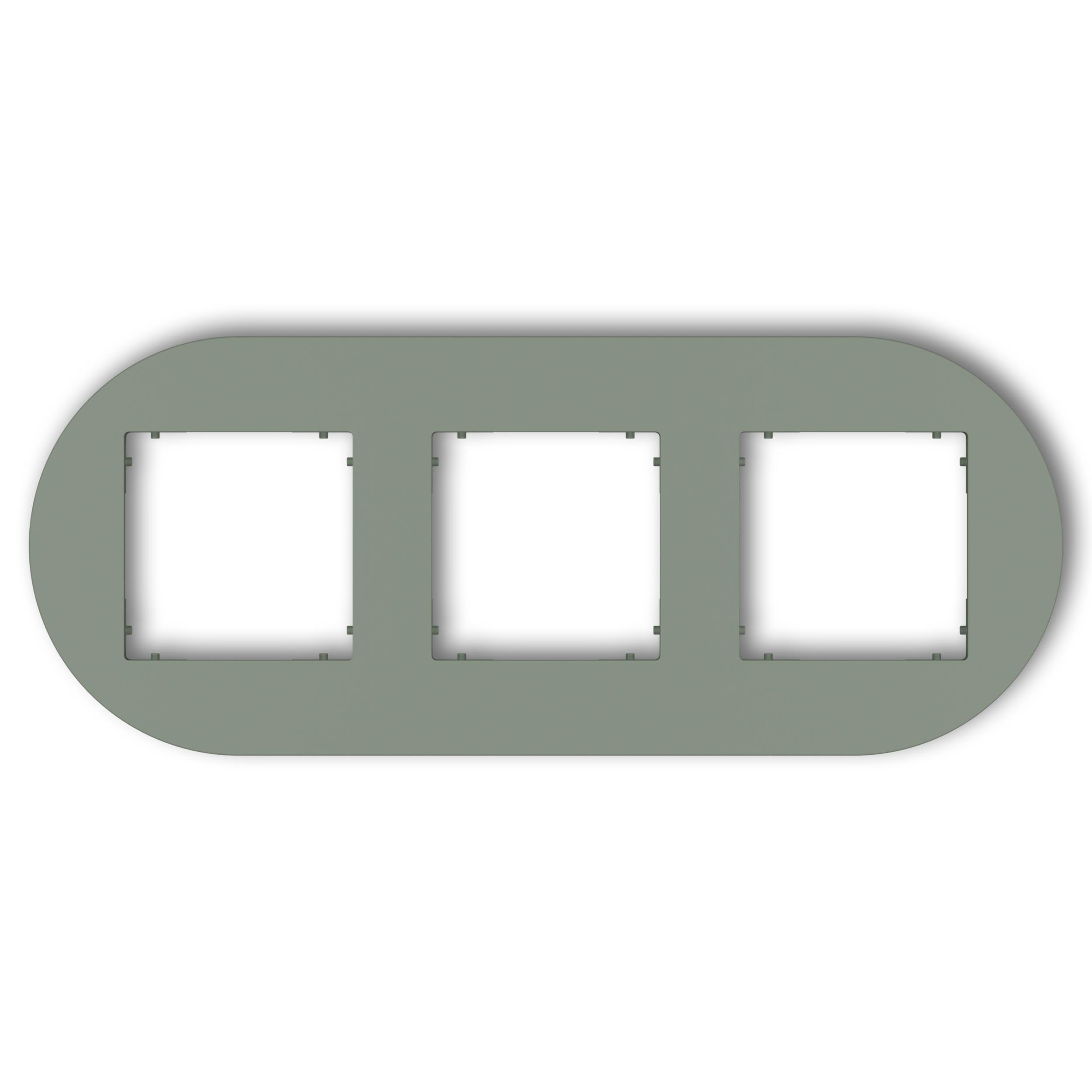 Рамка тройная универсальная круглая Karlik Mini Шалфей (61MRTO-3)