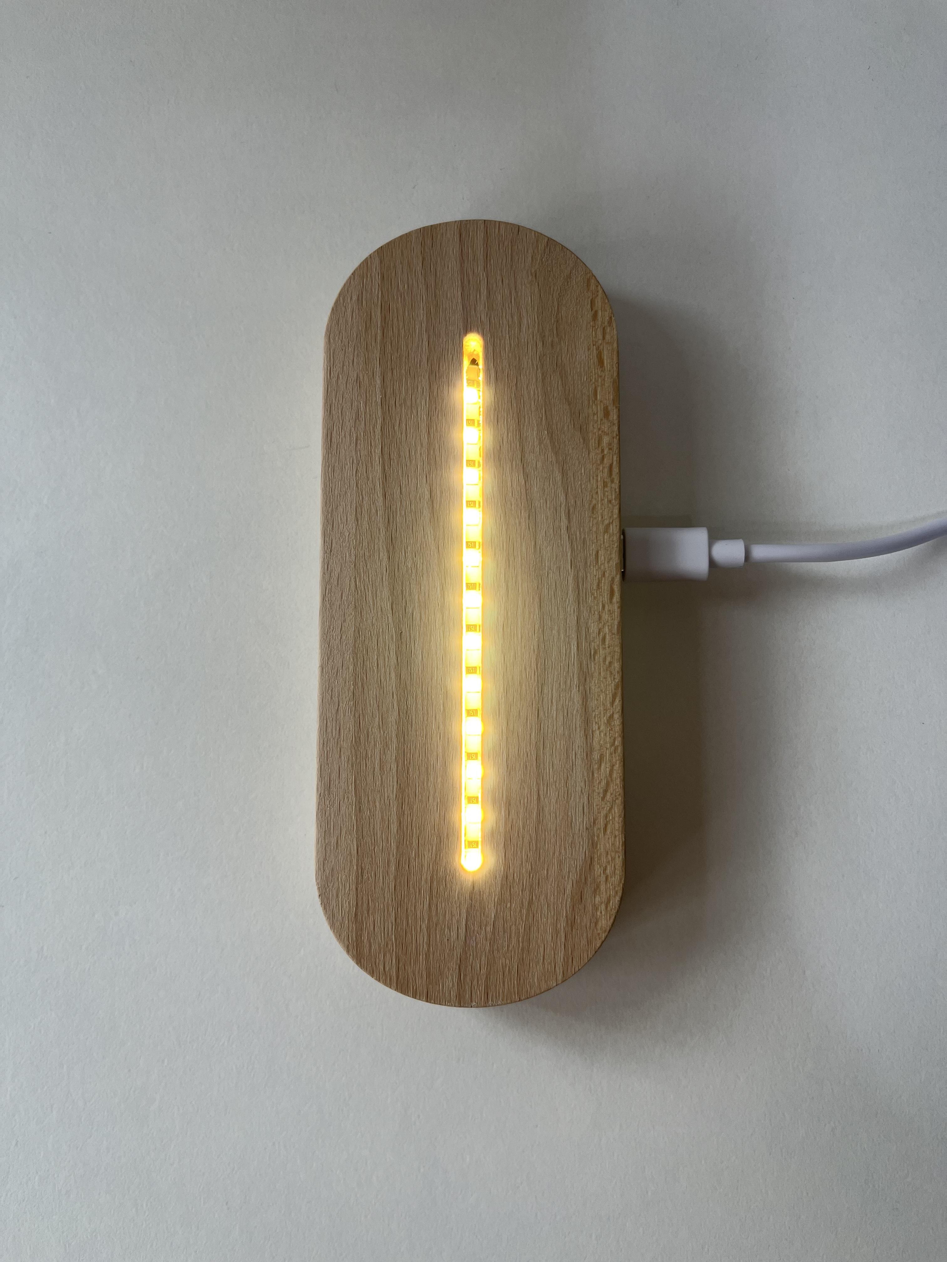 Підставка дерев'яна з LED підсвіткою USB-Type-C для скла акрилу А6 (PA6) - фото 9 Підставка дерев'яна з LED підсвіткою USB-Type-C для скла акрилу А6 (PA6) - фото 9