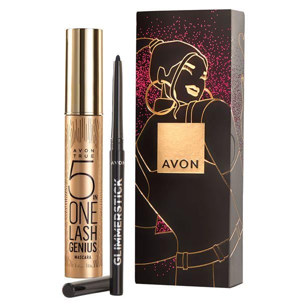 Набір жіночий для макіяжу очей Avon 2в1 в подарунковій коробці (AV15256)