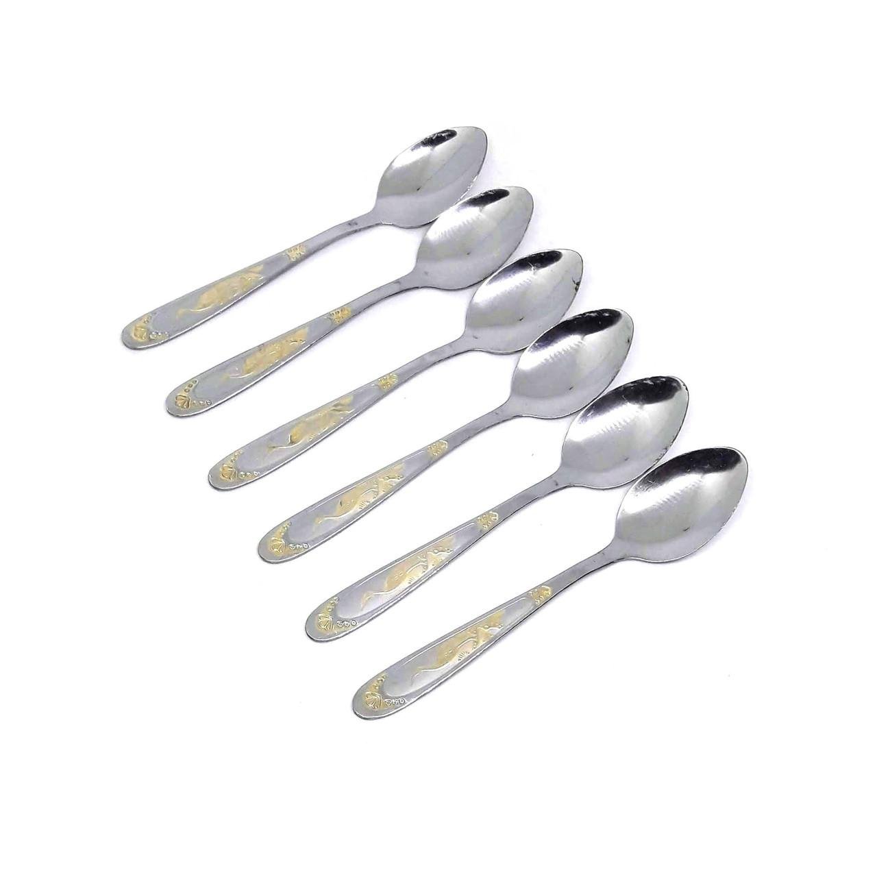 Набор чайных ложек Золотой журавлик 6 шт. (201570-ч)