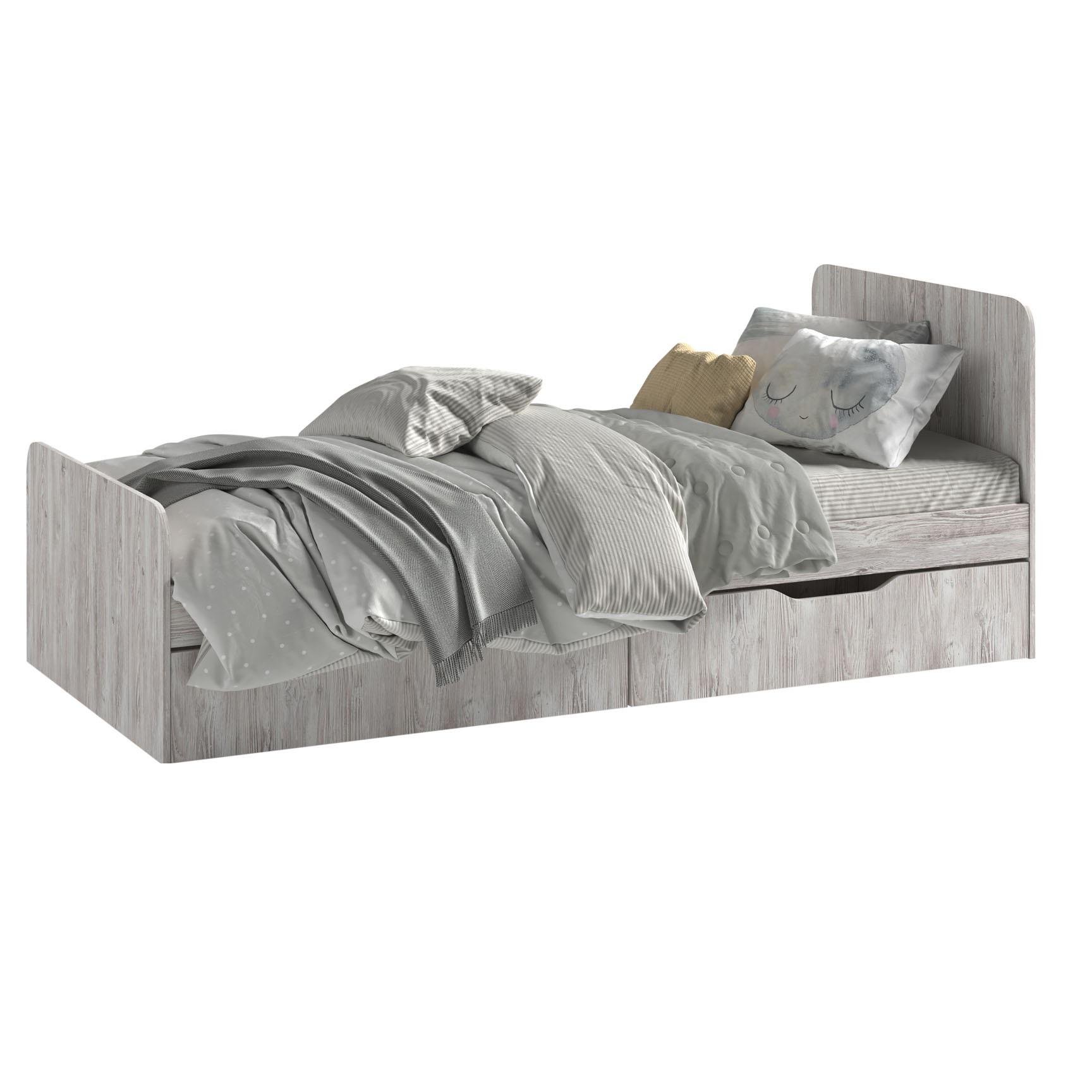 Ліжко односпальне Світ меблів Локі з шухлядами з каркасом СМ/без матраца із ДСП 90х200 см Артвуд світлий (51238) Ліжко односпальне Світ меблів Локі з шухлядами з каркасом СМ/без матраца із ДСП 90х200 см Артвуд світлий (51238)