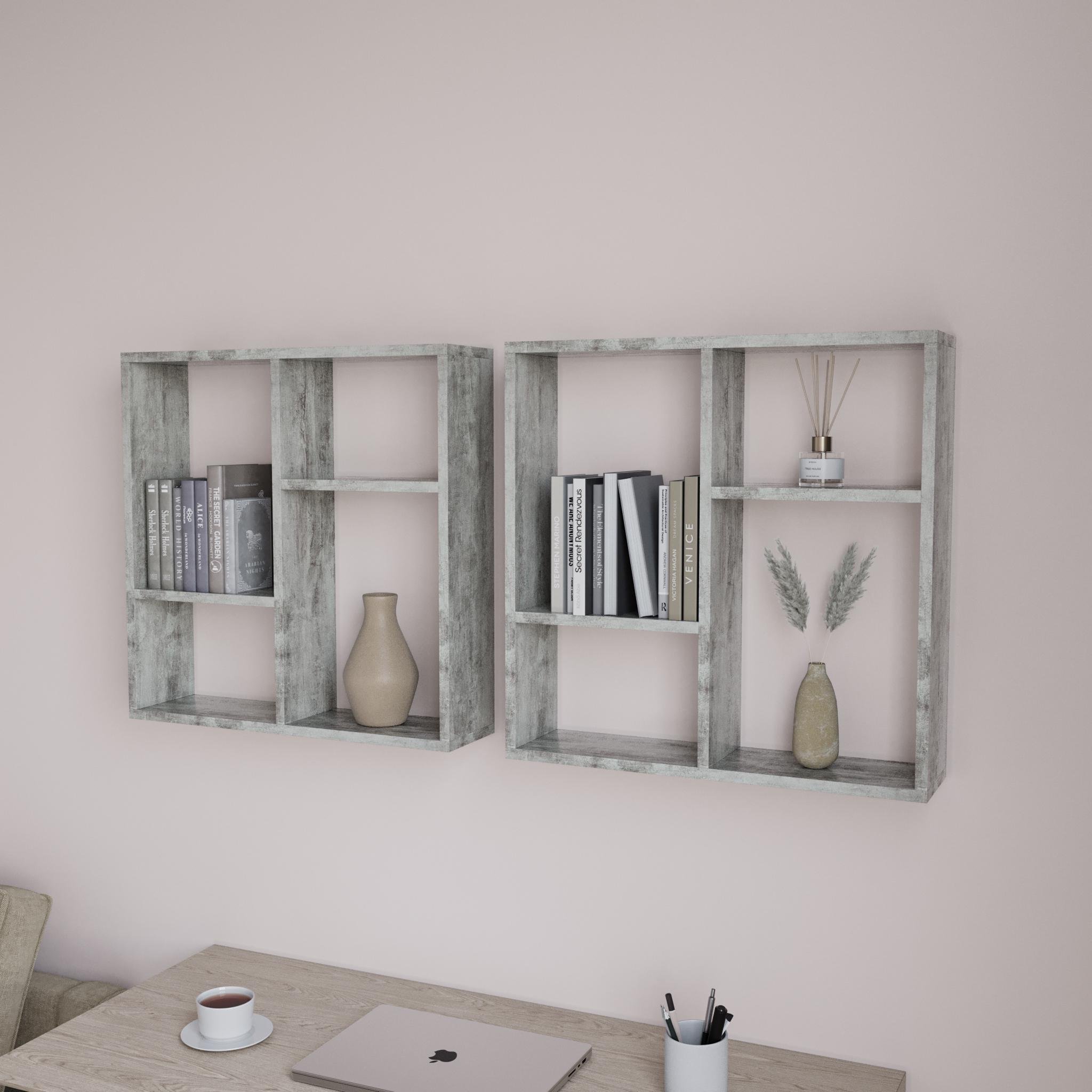 Полочка навесная 60х15х60 см 2 шт. Бетон