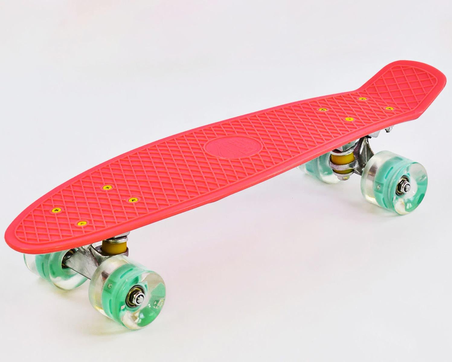 Пенниборд Best Board с PU колёсами светящимися Coral (74192)