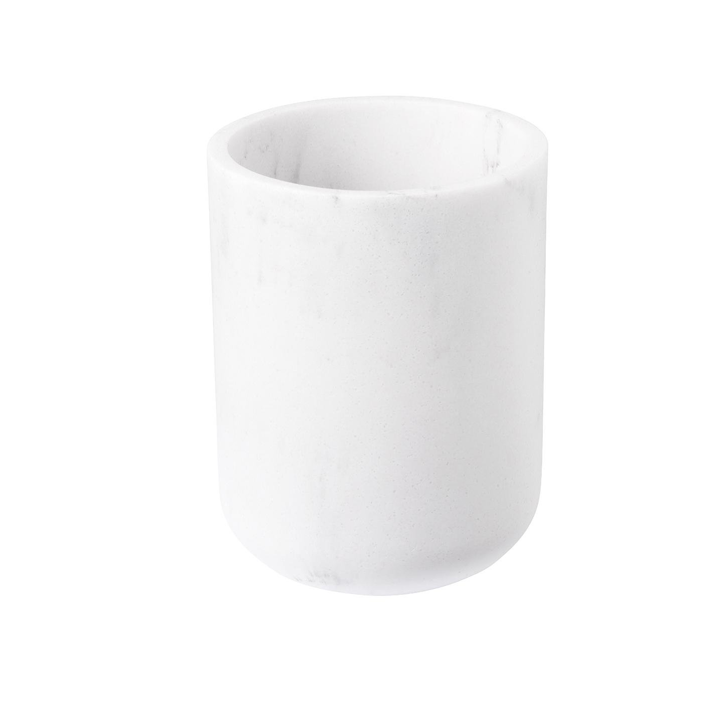 Стакан для зубних щіток Bisk BIANCO Polyresin 10х7,5 см Білий (07572)