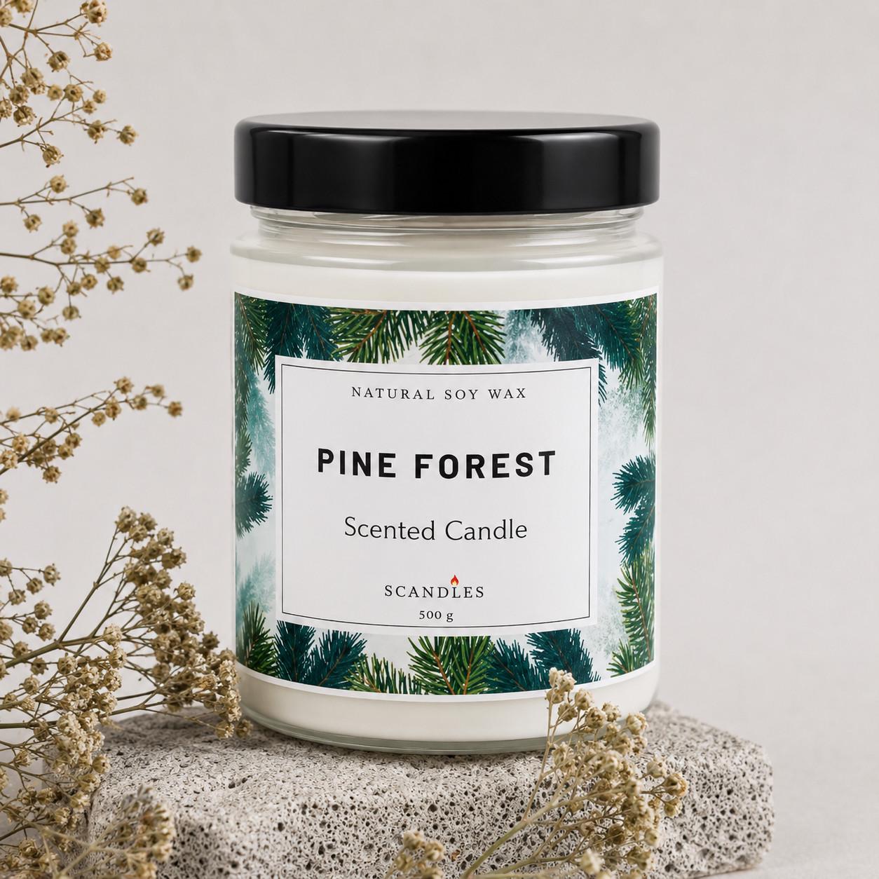 Ароматическая соевая свеча Major Gift Pine Forest