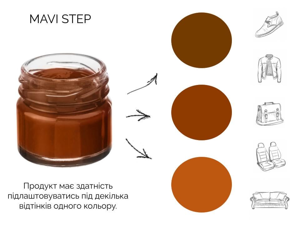 Фарба бальзам для замші та нубуку Mavi Step Multi Oil Balm 25 мл Коричневий (E07/109/025) - фото 3