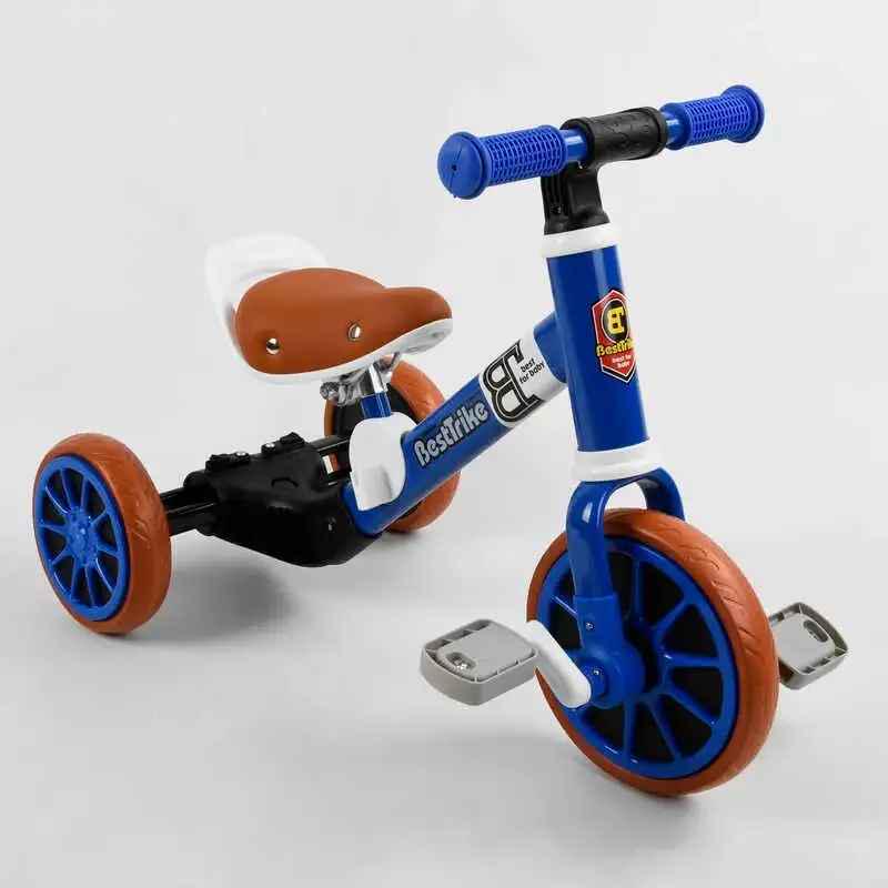 Велосипед беговел Best 96021 Trike 2в1 трансформер трехколесный колеса EVA Синий (96021_allbNM)