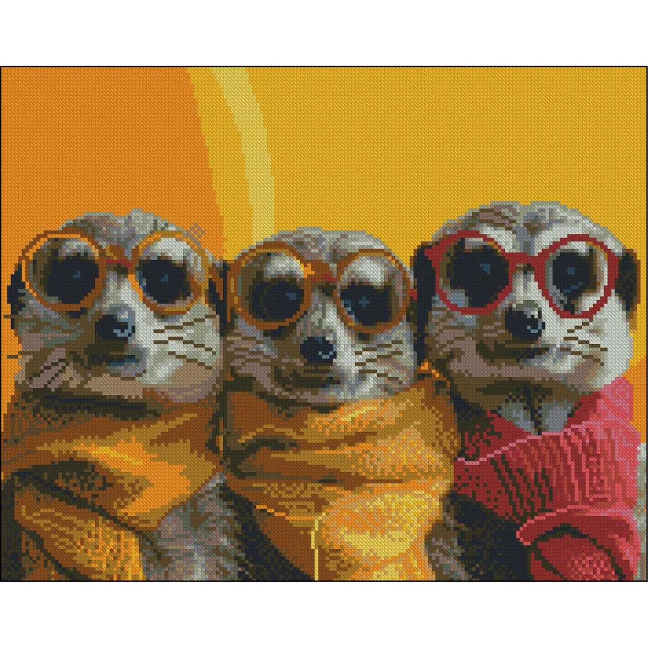 Алмазная мозаика Strateg Веселая команда без подрамника 40х50 см (ZAV4050-16)