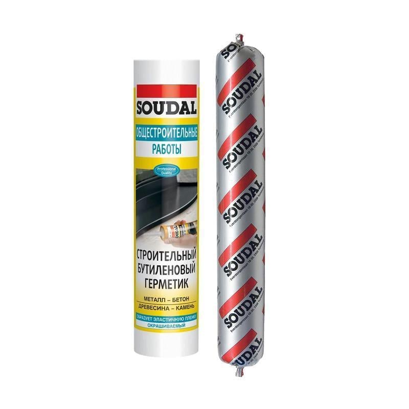Герметик бутіловий Soudal BUTYRUB 600 мл Сірий (000020000000050602)