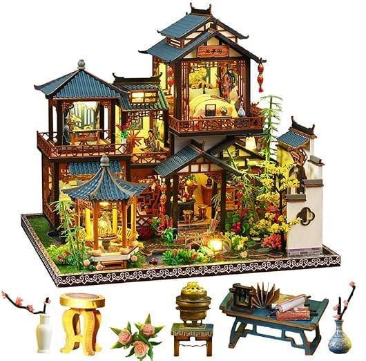 Румбокс 3D DIY Elegant Orchid Pavilion и пылезащитный купол (P019-B)