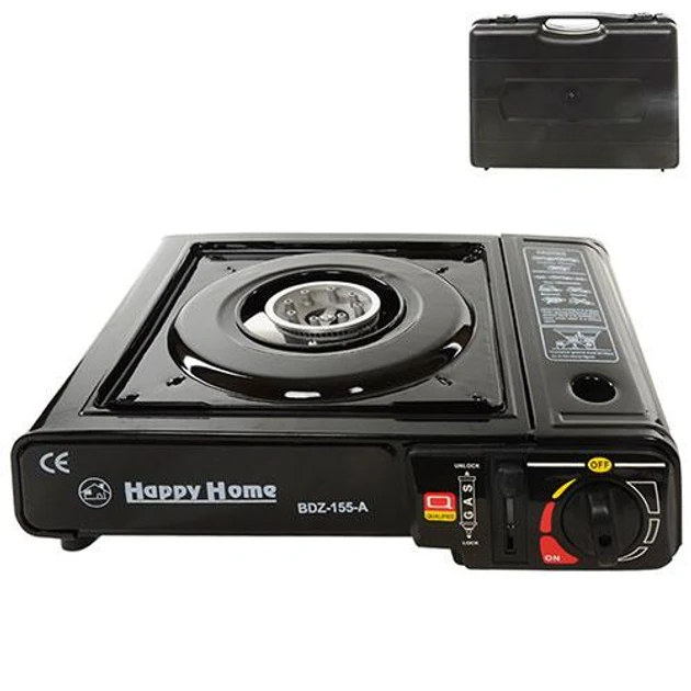 Газовая туристическая плита Happy home в кейсе с газовым баллоном 1 шт. (29621387)